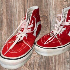 Vans Sk8-Hi Shoe – Racing Red/White (Used)